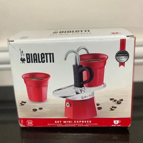 Bialetti Mini Express Set Coffee Maker 2-Cup